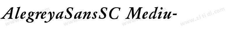 AlegreyaSansSC Mediu字体转换